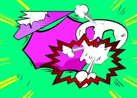 Cartoon background, comic book backdrop. Retro vector comics pop art design. 스톡 일러스트