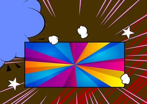 Cartoon background, comic book backdrop. Retro vector comics pop art design. イラスト素材