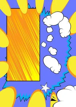 Cartoon background, comic book backdrop. Retro vector comics pop art design. イラスト素材