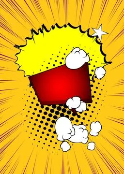 Cartoon background, comic book backdrop. Retro vector comics pop art design. 库存插图