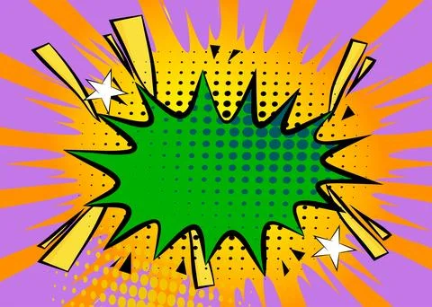 Cartoon background, comic book backdrop. Retro vector comics pop art design. Stockillustratie