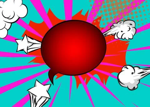 Cartoon background, comic book backdrop. Retro vector comics pop art design. イラスト素材