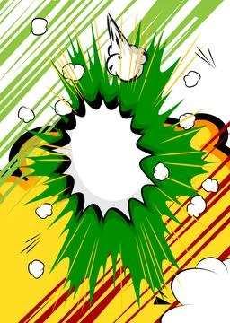 Cartoon background, comic book backdrop. Retro vector comics pop art design. Illustrazione stock