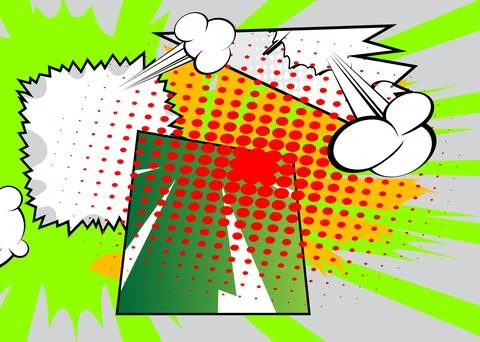 Cartoon background, comic book backdrop. Retro vector comics pop art design. イラスト素材