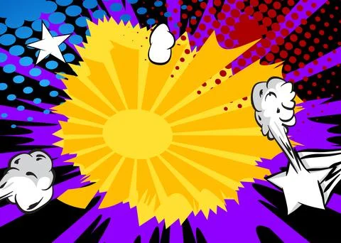 Cartoon background, comic book backdrop. Retro vector comics pop art design. イラスト素材
