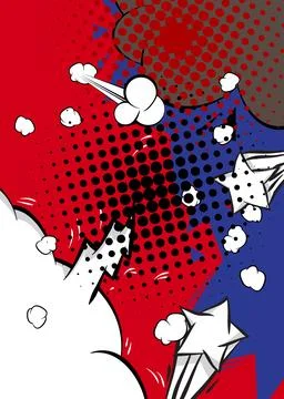 Cartoon background, comic book backdrop. Retro vector comics pop art design. イラスト素材