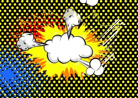 Cartoon background, comic book backdrop. Retro vector comics pop art design. イラスト素材