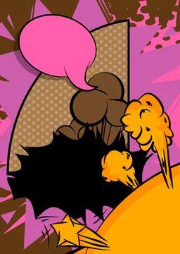 Cartoon background, comic book backdrop. Retro vector comics pop art design. イラスト素材