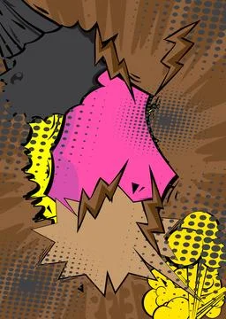 Cartoon background, comic book backdrop. Retro vector comics pop art design. イラスト素材