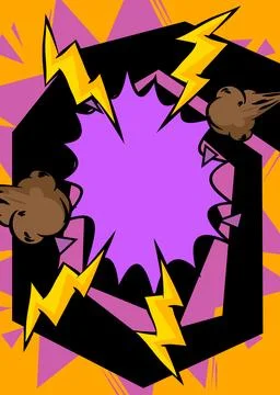 Cartoon background, comic book backdrop. Retro vector comics pop art design. イラスト素材