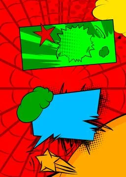 Cartoon background, comic book backdrop. Retro vector comics pop art design. イラスト素材