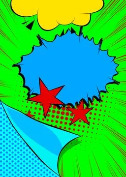 Cartoon background, comic book backdrop. Retro vector comics pop art design. イラスト素材