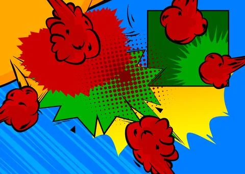 Cartoon background, comic book backdrop. Retro vector comics pop art design. イラスト素材