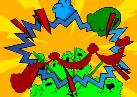 Cartoon background, comic book backdrop. Retro vector comics pop art design. イラスト素材