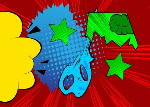 Cartoon background, comic book backdrop. Retro vector comics pop art design. イラスト素材
