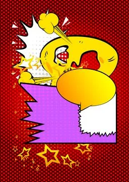 Cartoon background, comic book backdrop. Retro vector comics pop art design. 库存插图