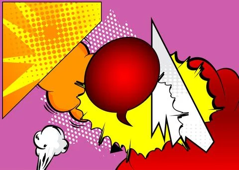 Cartoon background, comic book backdrop. Retro vector comics pop art design. Stockillustratie