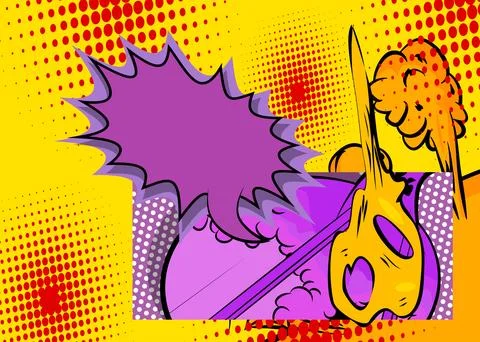 Cartoon background, comic book backdrop. Retro vector comics pop art design. 库存插图