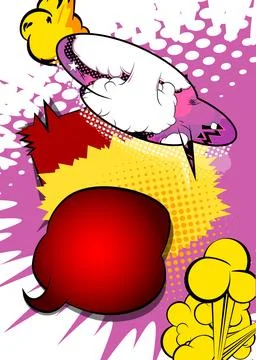 Cartoon background, comic book backdrop. Retro vector comics pop art design. 库存插图