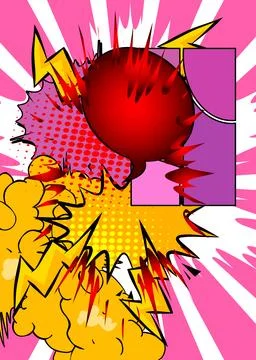 Cartoon background, comic book backdrop. Retro vector comics pop art design. 스톡 일러스트