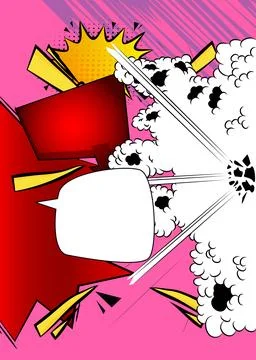Cartoon background, comic book backdrop. Retro vector comics pop art design. 库存插图