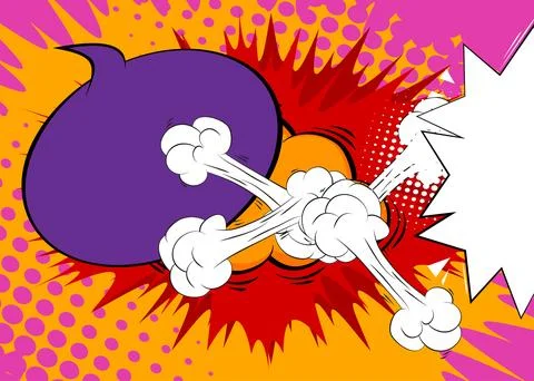 Cartoon background, comic book backdrop. Retro vector comics pop art design. 库存插图