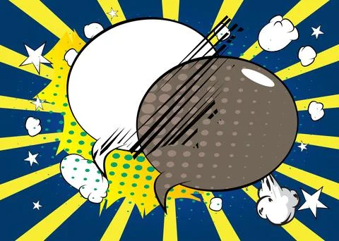 Cartoon Background, comic book exploding backdrop. Retro vector comics pop .. 스톡 일러스트