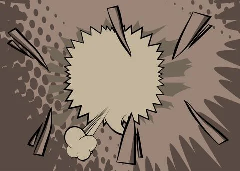 Cartoon background, comic book gray retro vector comics pop art design. Illustrazione stock