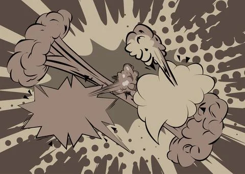 Cartoon background, comic book gray retro vector comics pop art design. Stockillustratie