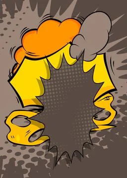 Cartoon background, comic book gray and yellow retro vector comics pop art .. Stockillustratie