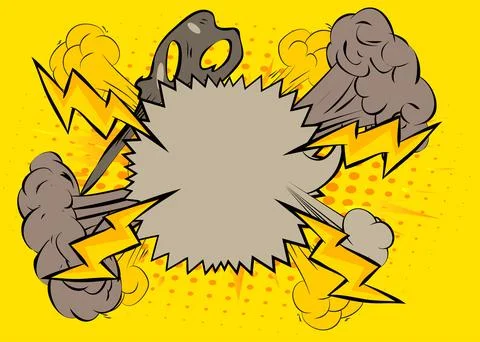 Cartoon background, comic book gray and yellow retro vector comics pop art .. Stockillustratie