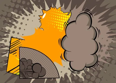 Cartoon background, comic book gray and yellow retro vector comics pop art .. イラスト素材