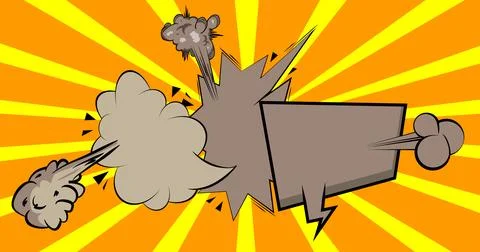 Cartoon background, comic book gray and yellow retro vector comics pop art .. Illustrazione stock