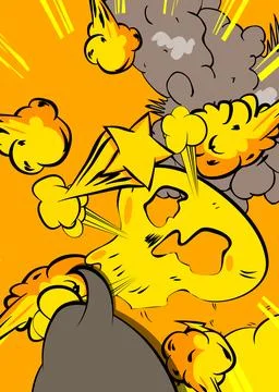 Cartoon background, comic book gray and yellow retro vector comics pop art .. Illustrazione stock