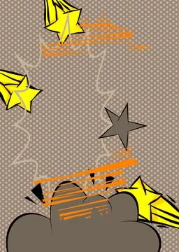 Cartoon background, comic book gray and yellow retro vector comics pop art .. Illustrazione stock