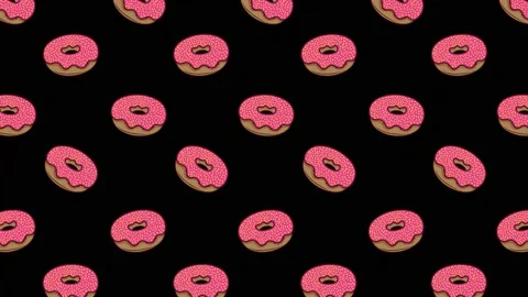 Cartoon Background Donut Stock Footage 229960440