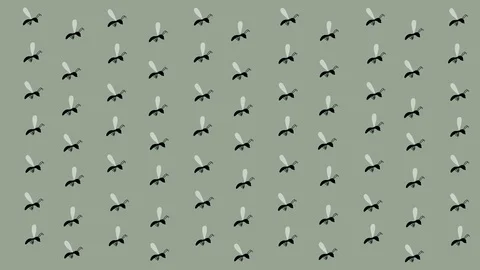 Cartoon Background of Flying Insects Stock Footage 90539192