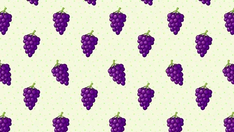 Cartoon Background - Grape 1 Stock Footage 212129514