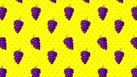Cartoon Background - Grape 3 Stock Footage 212129524