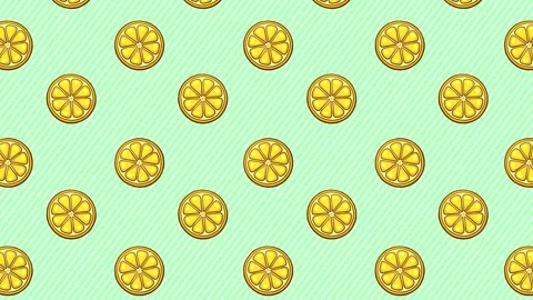 Cartoon Background - Orange slice 1 Stock Footage 212131459