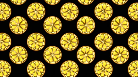 Cartoon Background - Orange Slice 2 Stock Footage 212131353