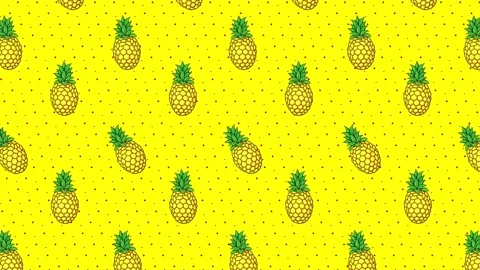 Cartoon Background - Pinapple 3 Stock Footage 212133922