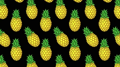 Cartoon Background - Pineapple 2 Stock Footage 212133982