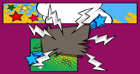 Cartoon background on purple video Stock Footage 333548057