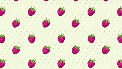 Cartoon Background - Raspberry 1 Stock Footage 212134015