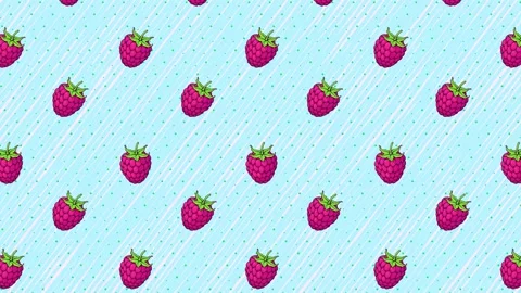Cartoon Background - Raspberry 4 Stock Footage 212134186