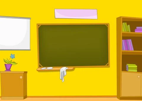 Cartoon background of schoolroom Stock Illustration