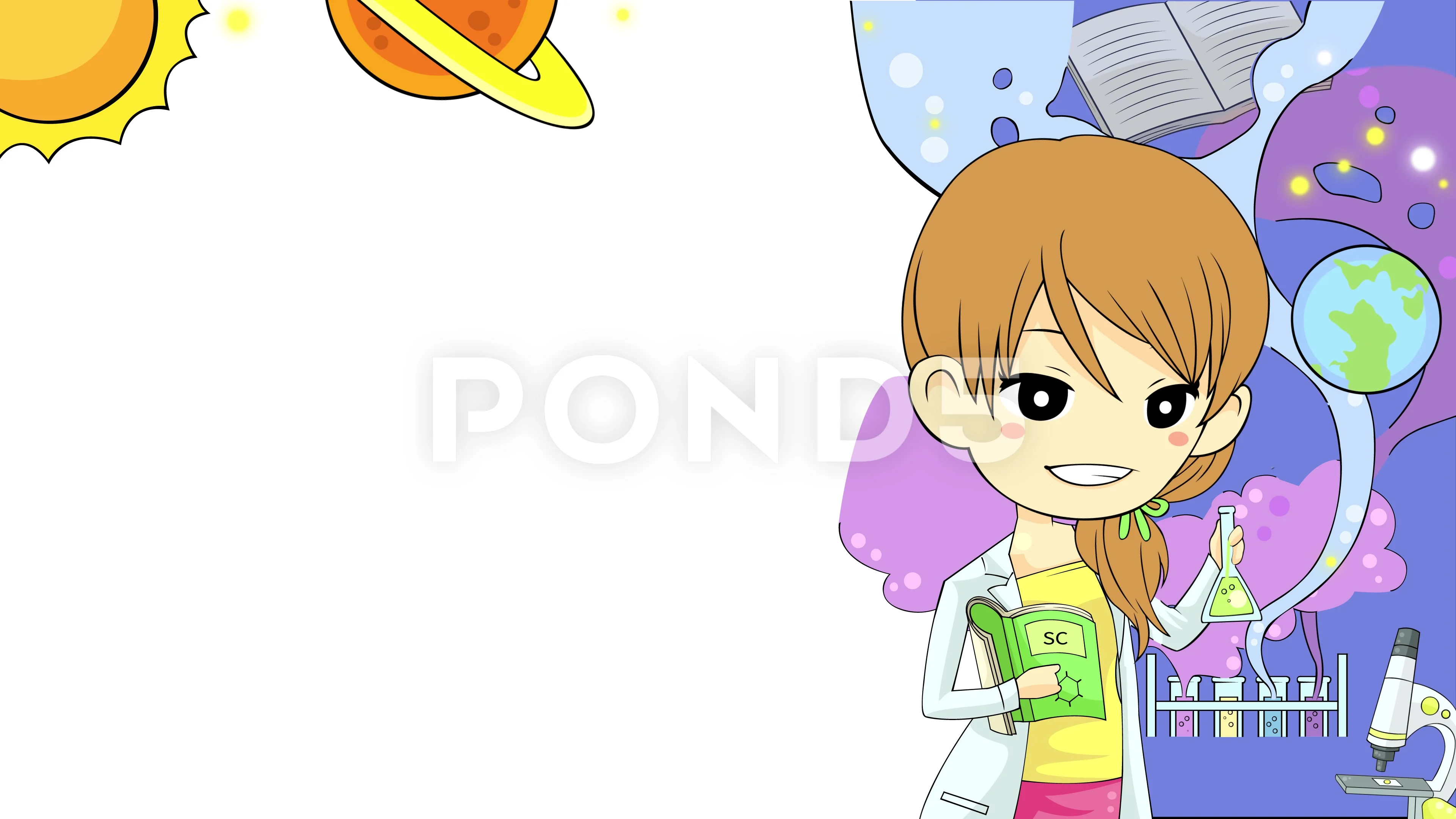 Cartoon Background Template Students Learning Math Art And Science Cartoon Background Template Students Learning Math Art And Science 4k Footage 65336593