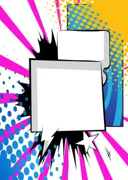 Cartoon background with two blank speech bubble, comic book backdrop. Retro.. 스톡 일러스트