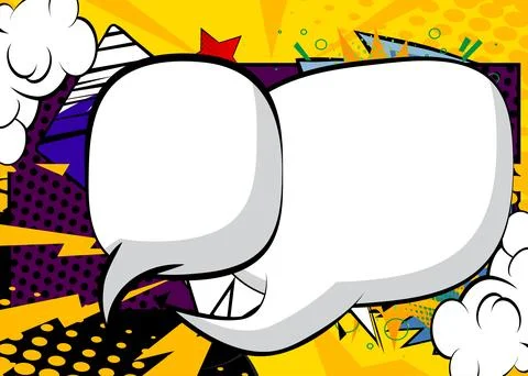 Cartoon background with two blank speech bubble, comic book backdrop. Retro.. 스톡 일러스트